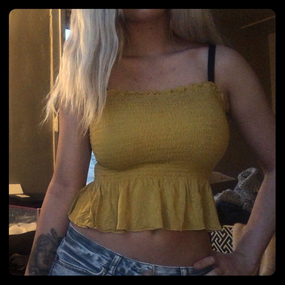 BEAR DANCE mustard tube top